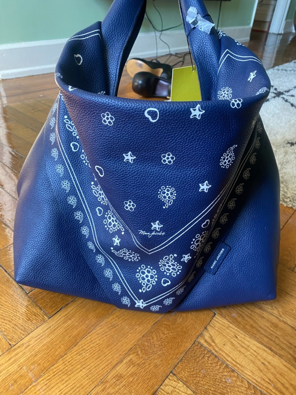 Marc Jacobs Navy Bandana-Print Tote - Picture 2 of 6